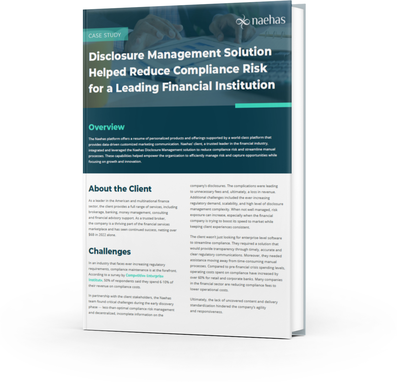 Case Study Disclosure Mgt Reduce Compliance Risk cover standing